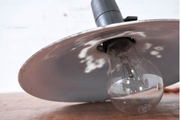 《引っ掛けシーリング式ペンダントライト加工費込み》　和製アンティーク　レトロな空間づくりにおすすめの平笠照明(天井照明、吊り下げ照明、ペンダントライト、シェード、電笠)(R-084156)