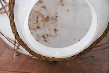 《引っ掛けシーリング式ペンダントライト加工費込み》　和製アンティーク　球体型　優しい光が映えるペンダントライト(吊り下げ照明、天井照明、シェードランプ)(R-084158)