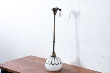 和製アンティーク　優雅な花模様デザインが魅力の吊り下げ照明(ペンダントライト、天井照明)(R-084159)