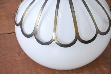 和製アンティーク　優雅な花模様デザインが魅力の吊り下げ照明(ペンダントライト、天井照明)(R-084159)