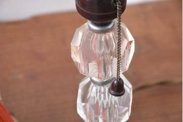 和製ビンテージ　フリンジシェードが可愛い!レトロなテーブルスタンド(テーブルランプ、テーブル照明、テーブルライト、デスクライト、デスクスタンド、卓上照明、ヴィンテージ)(R-084165)