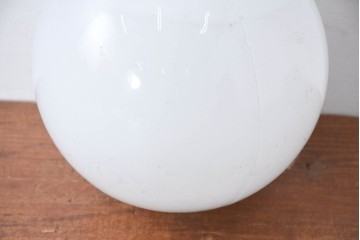 《天井・壁付け照明加工費込み》　和製アンティーク　球体型　レトロな丸いフォルムが可愛らしいウォールライト　(R-084168)