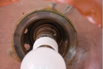 《引っ掛けシーリング式ペンダントライト加工費込み》　ビンテージ照明　可憐なグラデーションで彩るペンダントライト2個セット　(R-084174)