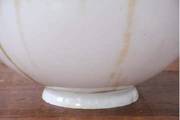 《引っ掛けシーリング式ペンダントライト加工費込み》　和製アンティーク　球体型　レトロな丸いフォルムが可愛らしいガラス製ペンダントライト　(R-084177)