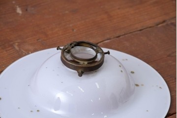 《引っ掛けシーリング式ペンダントライト加工費込み》　和製アンティーク　レトロな空間づくりにおすすめの平笠照明　(R-084185)