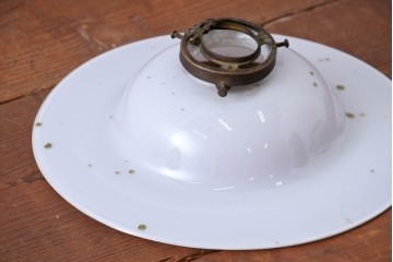 《引っ掛けシーリング式ペンダントライト加工費込み》　和製アンティーク　レトロな空間づくりにおすすめの平笠照明　(R-084185)