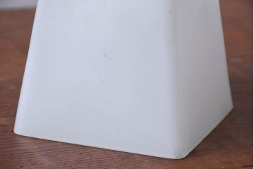 《引っ掛けシーリング式ペンダントライト加工費込み》　和製アンティーク　柔らかな光を灯す四角フォルムのぺンダントライト　(R-084195)