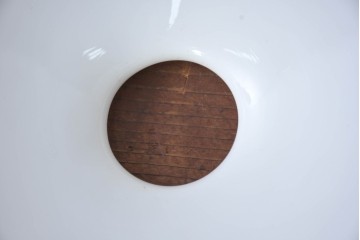 《引っ掛けシーリング式ペンダントライト加工費込み》　和製アンティーク　広がりフォルムが美しい平笠照明2個セット　(R-084198)