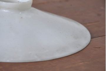 《引っ掛けシーリング式ペンダントライト加工費込み》　和製アンティーク　広がりフォルムが美しい平笠照明2個セット　(R-084198)