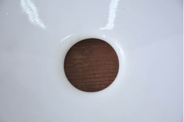 《引っ掛けシーリング式ペンダントライト加工費込み》　和製アンティーク　広がりフォルムが美しい平笠照明2個セット　(R-084199)