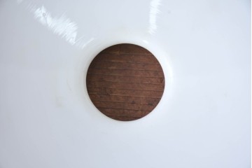 《引っ掛けシーリング式ペンダントライト加工費込み》　和製アンティーク　広がりフォルムが美しい平笠照明2個セット　(R-084200)