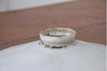 《引っ掛けシーリング式ペンダントライト加工費込み》　和製アンティーク　広がりフォルムが美しい平笠照明2個セット　(R-084200)