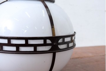 《引っ掛けシーリング式ペンダントライト加工費込み》　和製アンティーク　真鍮(しんちゅう)飾り　大正ロマンの雰囲気を高める天井照明　(R-084201)