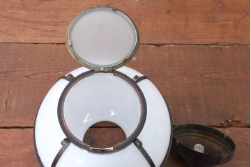 《引っ掛けシーリング式ペンダントライト加工費込み》　和製アンティーク　真鍮(しんちゅう)飾り　大正ロマンの雰囲気を高める天井照明　(R-084201)