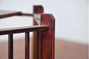 《引っ掛けシーリング式ペンダントライト加工費込み》　和製アンティーク　昭和初期　和の趣あふれる木製電笠のペンダントライト　(R-084203)