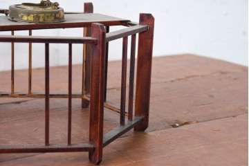 《引っ掛けシーリング式ペンダントライト加工費込み》　和製アンティーク　昭和初期　和の趣あふれる木製電笠のペンダントライト　(R-084203)