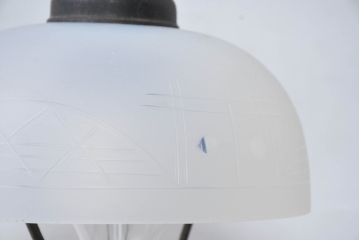 和製アンティーク 大正ロマン オパールセントの優しい色合いと切子が目を惹くテーブルスタンド(R-084211)