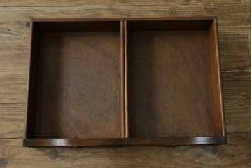 イギリスアンティーク　マホガニー材　収納引き出し付きのシンプルなコンソールテーブル　(R-084215)