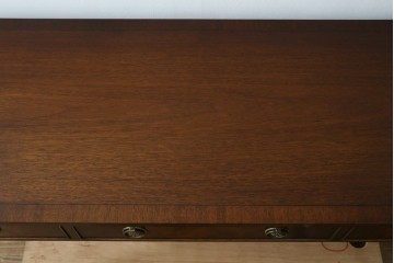 イギリスアンティーク　マホガニー材　収納引き出し付きのシンプルなコンソールテーブル　(R-084215)