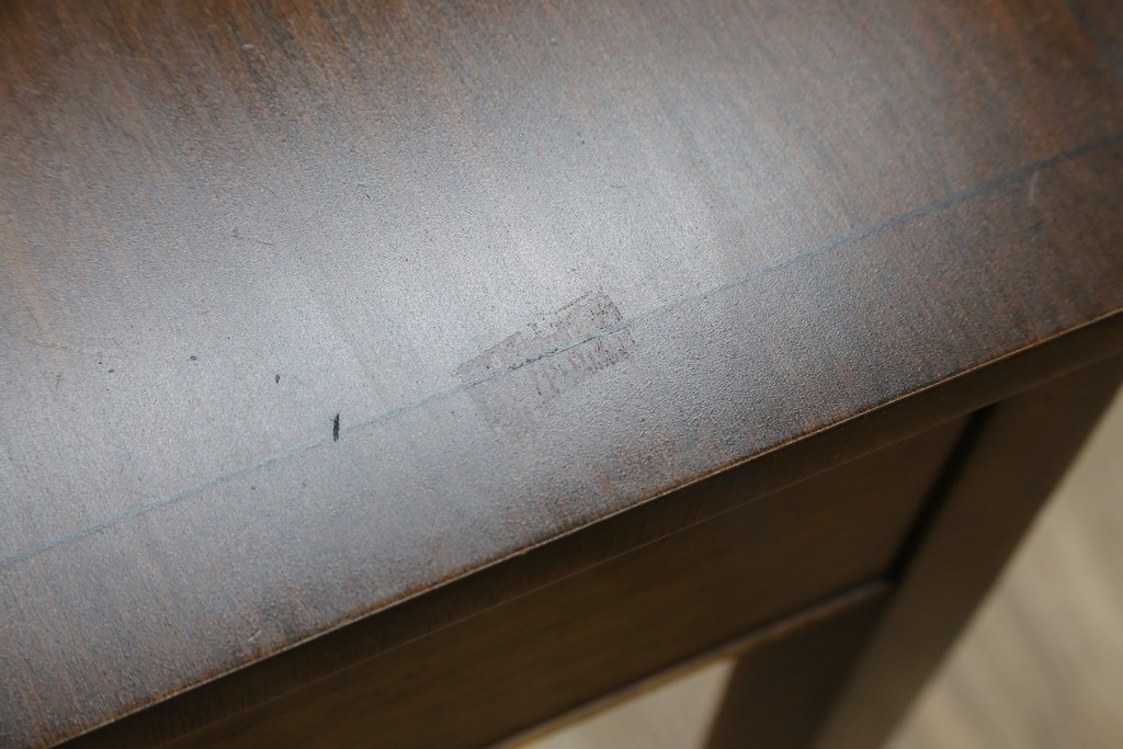 イギリスアンティーク　マホガニー材　収納引き出し付きのシンプルなコンソールテーブル　(R-084215)