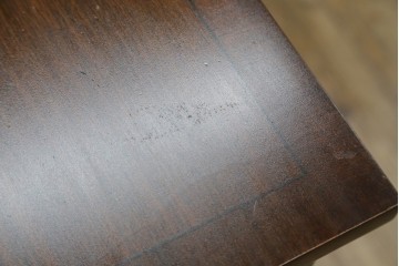 イギリスアンティーク　マホガニー材　収納引き出し付きのシンプルなコンソールテーブル　(R-084215)