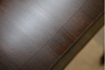 イギリスアンティーク　マホガニー材　収納引き出し付きのシンプルなコンソールテーブル　(R-084215)