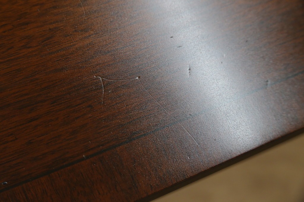 イギリスアンティーク　マホガニー材　収納引き出し付きのシンプルなコンソールテーブル　(R-084215)