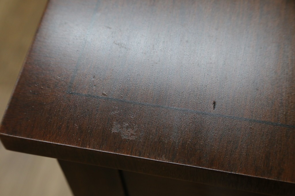 イギリスアンティーク　マホガニー材　収納引き出し付きのシンプルなコンソールテーブル　(R-084215)