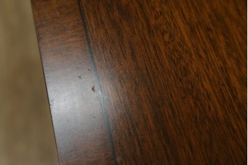 イギリスアンティーク　マホガニー材　収納引き出し付きのシンプルなコンソールテーブル　(R-084215)