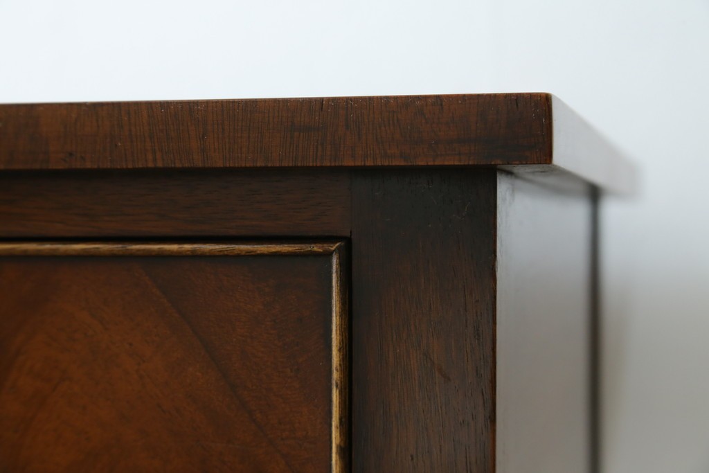 イギリスアンティーク　マホガニー材　収納引き出し付きのシンプルなコンソールテーブル　(R-084215)