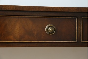 イギリスアンティーク　マホガニー材　収納引き出し付きのシンプルなコンソールテーブル　(R-084215)