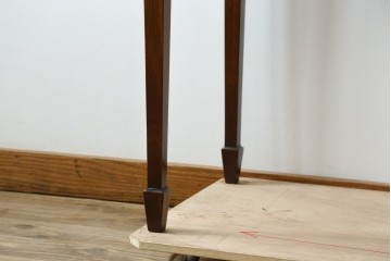 イギリスアンティーク　マホガニー材　収納引き出し付きのシンプルなコンソールテーブル　(R-084215)