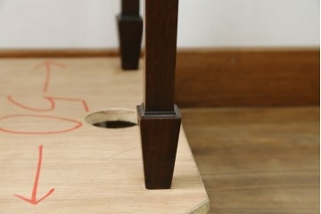 イギリスアンティーク　マホガニー材　収納引き出し付きのシンプルなコンソールテーブル　(R-084215)