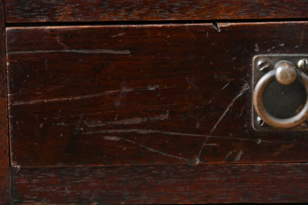 和製アンティーク　希少デザイン!!　古い商家で使われていた作りの良い帳場ローボード　(R-084217)