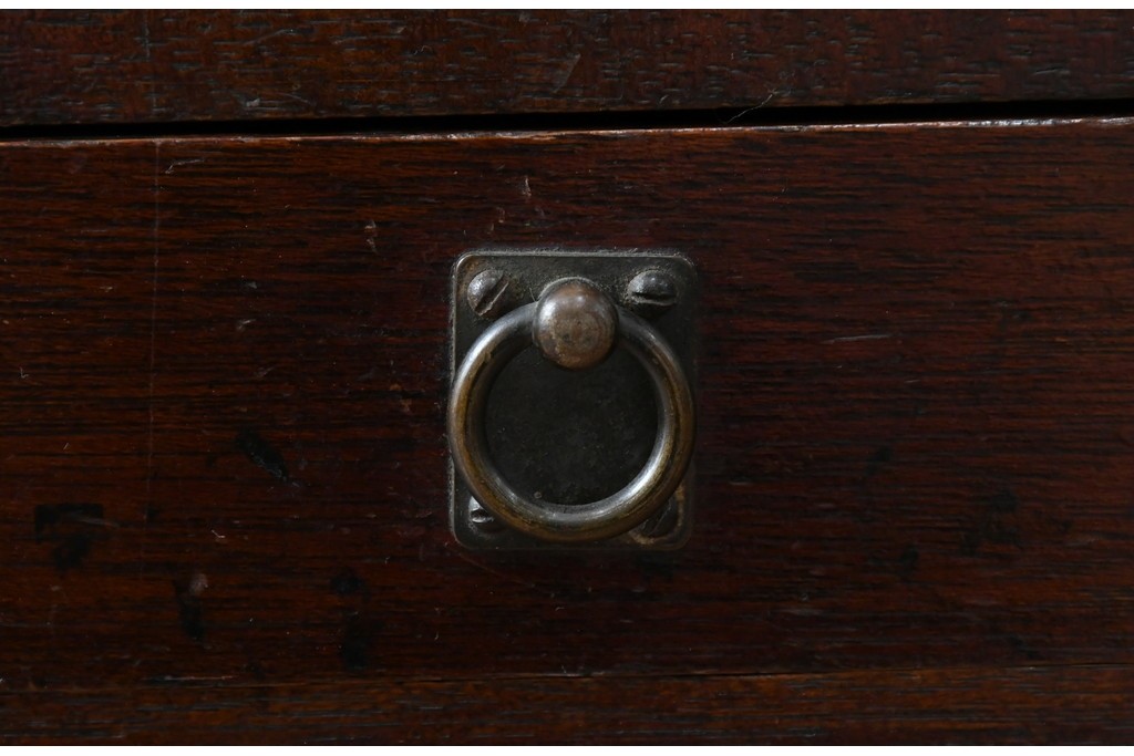 和製アンティーク　希少デザイン!!　古い商家で使われていた作りの良い帳場ローボード　(R-084217)