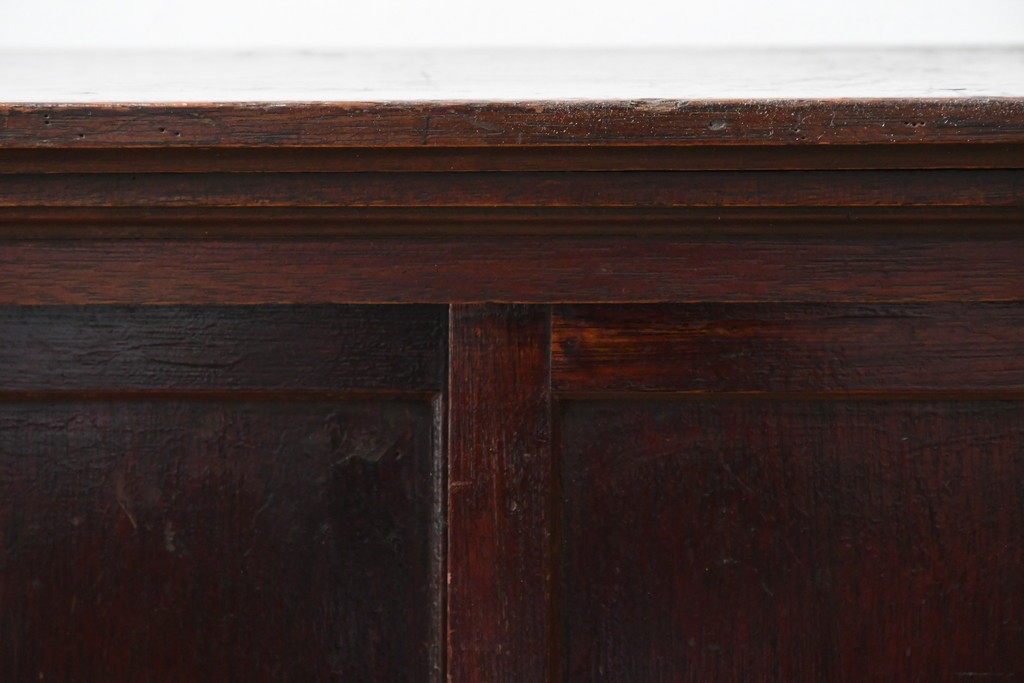 和製アンティーク　希少デザイン!!　古い商家で使われていた作りの良い帳場ローボード　(R-084217)