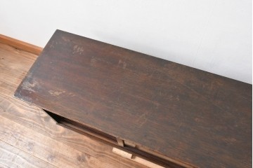 和製アンティーク　希少デザイン!!　古い商家で使われていた作りの良い帳場ローボード　(R-084217)