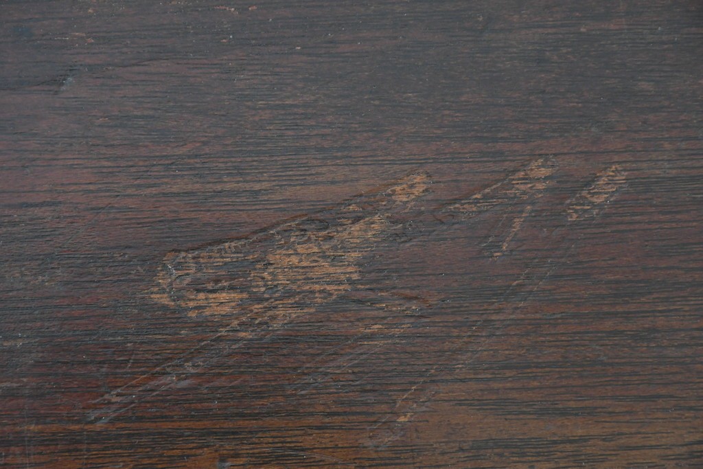 和製アンティーク　希少デザイン!!　古い商家で使われていた作りの良い帳場ローボード　(R-084217)