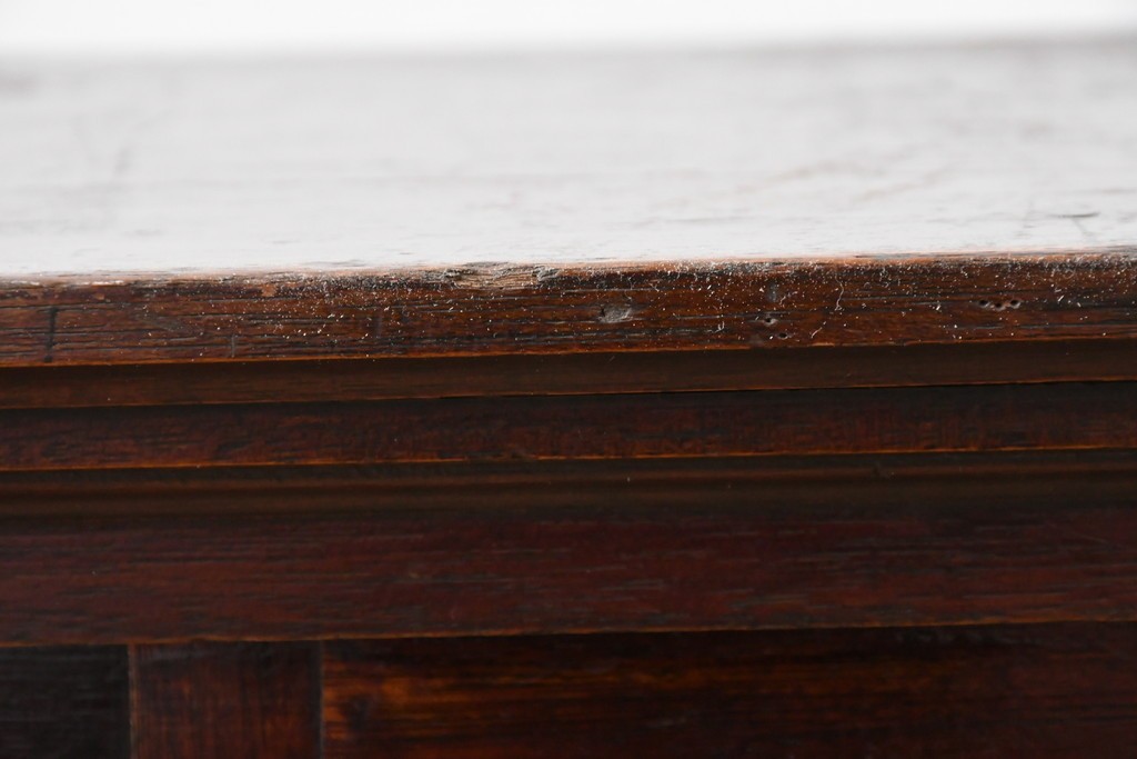 和製アンティーク　希少デザイン!!　古い商家で使われていた作りの良い帳場ローボード　(R-084217)