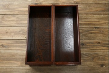 中古　超美品　総欅(ケヤキ)材　漆塗り　趣ある木目が美しい大振りな囲炉裏テーブル　(R-084221)