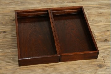 中古　超美品　総欅(ケヤキ)材　漆塗り　趣ある木目が美しい大振りな囲炉裏テーブル　(R-084221)