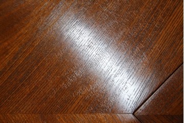 中古　超美品　総欅(ケヤキ)材　漆塗り　趣ある木目が美しい大振りな囲炉裏テーブル　(R-084221)