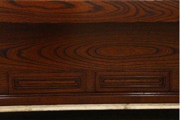 中古　超美品　総欅(ケヤキ)材　漆塗り　趣ある木目が美しい大振りな囲炉裏テーブル　(R-084221)