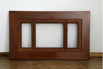 中古　超美品　総欅(ケヤキ)材　漆塗り　趣ある木目が美しい大振りな囲炉裏テーブル　(R-084221)