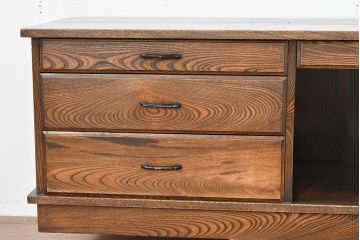 中古　美品‼　国産職人手作り品　内部桐材の上質なローボード(テレビ台、テレビボード、サイドボード、リビングボード、収納棚)(R-084222)