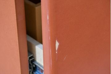 中古　美品　希少モデル　CONDE HOUSE(カンディハウス)　キャスター&コンセント付き!使い勝手抜群の折り畳み天板を備えたレトロなサイドテーブル(バタフライテーブル、ドロップリーフテーブル、丸テーブル、カフェテーブル、コーヒーテーブル)(R-084224)