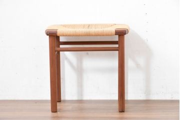 中古　美品　ドモク堂　ペーパーコード　自然で温かみのある雰囲気が魅力のスツール(椅子、チェア、イス)(R-084227)