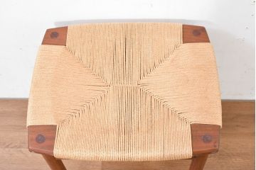 中古　美品　ドモク堂　ペーパーコード　自然で温かみのある雰囲気が魅力のスツール(椅子、チェア、イス)(R-084227)