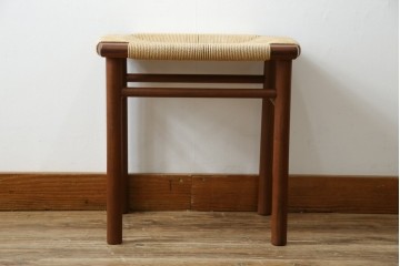 中古　美品　ドモク堂　ペーパーコード　自然で温かみのある雰囲気が魅力のスツール　(R-084227)