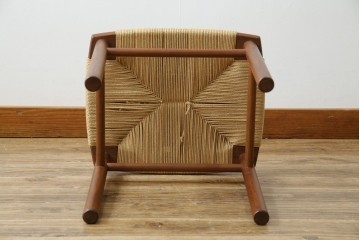 中古　美品　ドモク堂　ペーパーコード　自然で温かみのある雰囲気が魅力のスツール　(R-084227)